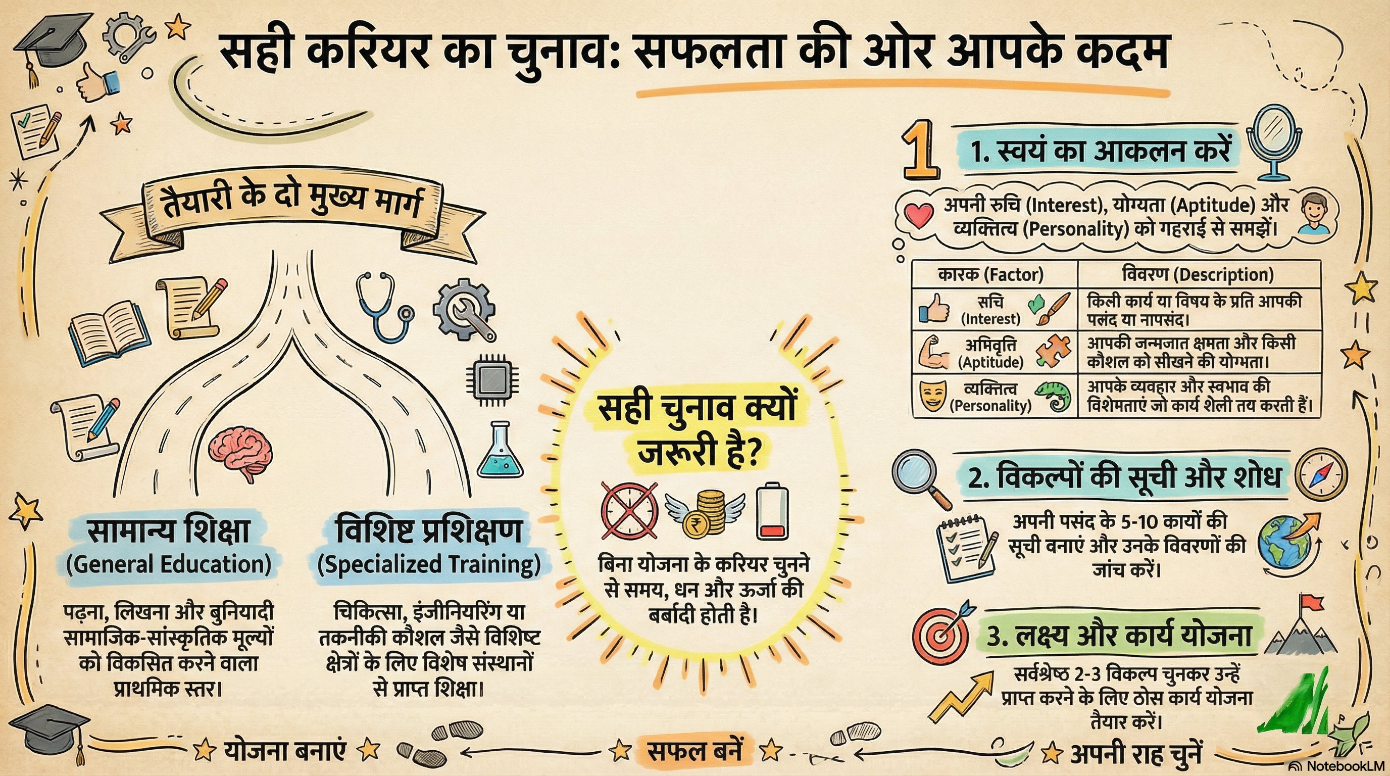 सही करियर चुनने के चरण