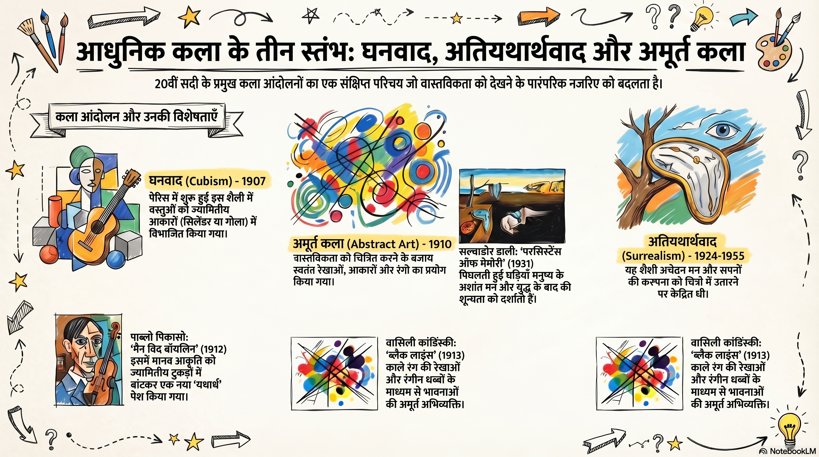 आधुनिक कला के तीन स्तंभ