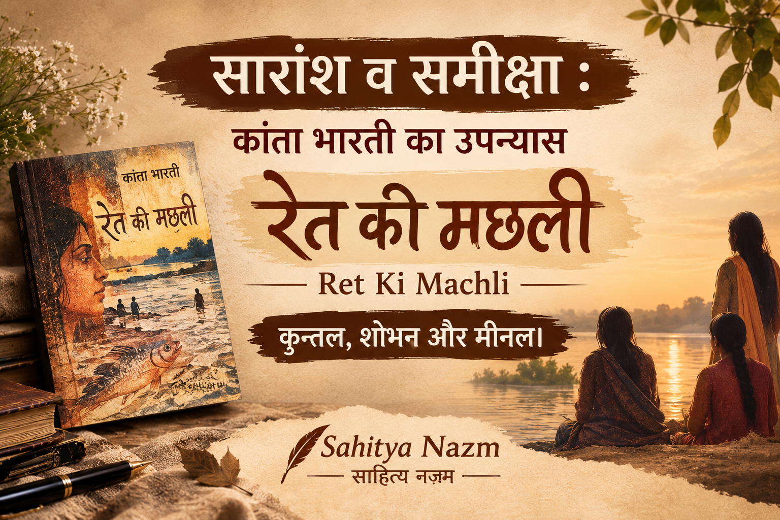 सारांश व समीक्षा : कांता भारती का उपन्यास रेत की मछली | Ret Ki Machli